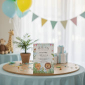 Boho Arch Greenery Woodland Animals Baby Shower 招待状