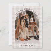 Boho Arch Holidayフォトカード、メリークリスマス シーズンカード (正面)