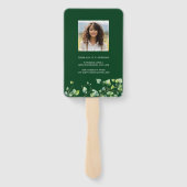 Boho Arch Ivy, Forest Green卒業 ハンドファン (裏面)