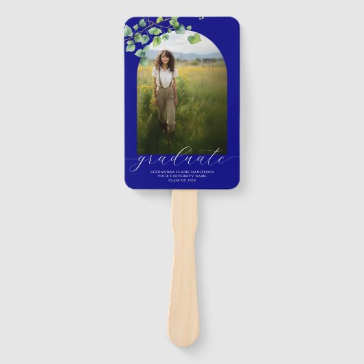 Boho Arch Ivy, Navy Blue卒業 ハンドファン (正面)