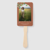 Boho Arch Ivy, Terracotta Brown卒業 ハンドファン (正面)