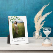 Boho Arch Ivy, White Tabletopイーゼル フォトプラーク (側面)