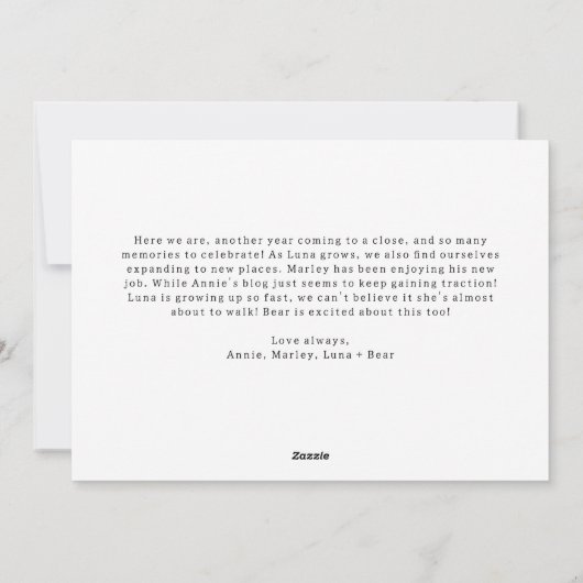 Boho Arch Joy In All Things Five Photo シーズンカード (裏面)