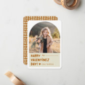 Boho Arch Kids写真教室バレンタインデー ノートカード (正面/裏面インサイチュ)