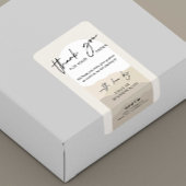 Boho Arch Neutals Monogramビジネスボックスシール ラベル