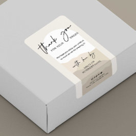 Boho Arch Neutals Monogramビジネスボックスシール ラベル