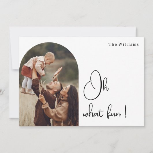 Boho Arch Ohモダン何おもしろい1枚の写真 シーズンカード (正面)