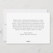 Boho Arch Ohモダン何おもしろい1枚の写真 シーズンカード (裏面)