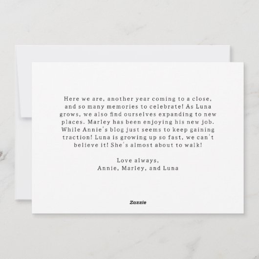 Boho Arch Ohモダン何おもしろい1枚の写真 シーズンカード (裏面)