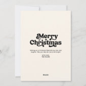 Boho Arch Oneモダン家族写真楽しいクリスマス シーズンカード (裏面)