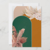 Boho Arch Pampas Grass Save The Date 招待状 (裏面)