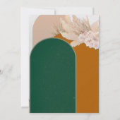 Boho Arch Pampas Grass You Be My Bridesmaid 招待状 (裏面)