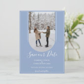 Boho Arch Photo日付の保存 | ほこりっぽい青 セーブザデート (スタンド正面)