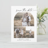 Boho Arch QRコーモダンド写真コラージュ セーブザデート (スタンド正面)