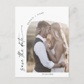 Boho Arch QRコーモダンド写真データを保存 インビテーションポストカード (正面)