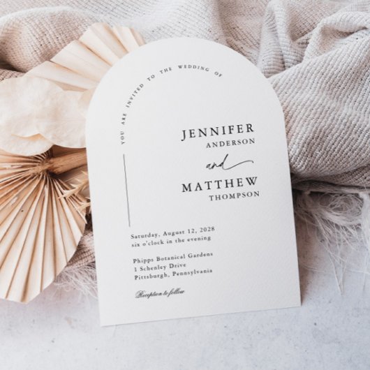 Boho Arch Simple Wedding 招待状