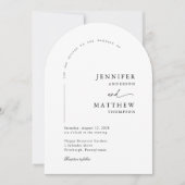 Boho Arch Simple Wedding 招待状 (正面)