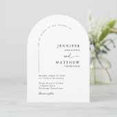Boho Arch Simple Wedding 招待状 (スタンド正面)