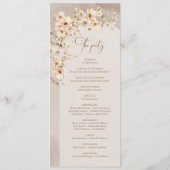 Boho arch summer rustic wildflower wedding program プログラム (裏面)