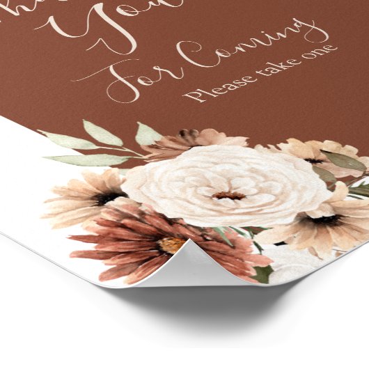 Boho Arch Terracotaホワイトありがとうございます来。 ポスター (角)