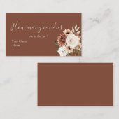 Boho Arch Terracotaホワイトフローラどれだけのキャンディ エンクロージャーカード (正面/裏面)