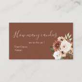 Boho Arch Terracotaホワイトフローラどれだけのキャンディ エンクロージャーカード (正面)