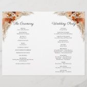 Boho arch terracotta焼きオレンジのトロピカルプログラム (裏面)