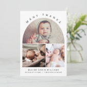 Boho Arch Thank モダン You Photo Collage誕生 案内状 (スタンド正面)