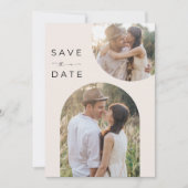 Boho Arch Two Photo Desert 結婚's セーブザデート (正面)