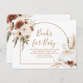 Boho Arch White Pumpkin – ブックインサートを持って来る インビテーションポストカード (正面/裏面)