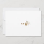 Boho Arched写真モダン結婚式の日付を保存 セーブザデート (裏面)