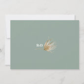 Boho Arched写真モダン結婚式の日付を保存 案内状 (裏面)