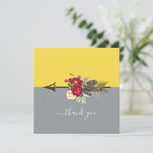 Boho Arrow Colorblockありがとうございました カード (スタンド正面)