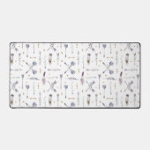 Boho Arrow & Feather Pattern デスクマット (正面)