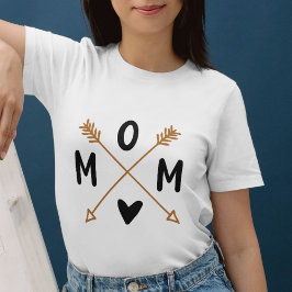 Boho Arrow MOMシャツ – ミニマリストトライバルママ Tシャツ