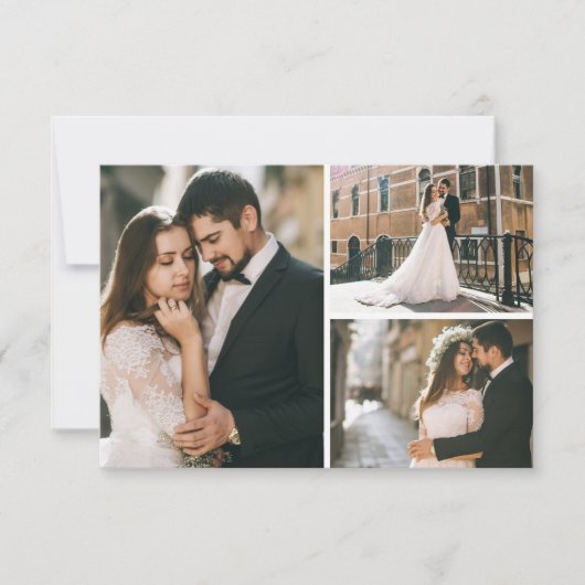 Boho Arrows素朴とフローラに感謝結婚 サンキューカード (正面)