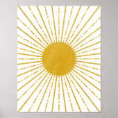 Boho Artポスター、Boho Wall Art、Sun Wall Art ポスター (正面)
