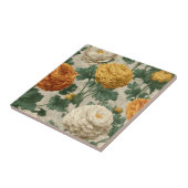 Boho Art Deco Ranunculus  Tiles  For Artful Floors タイル (側面)