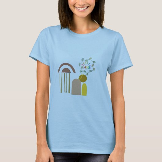 "Boho Art Vibes" Tシャツ – 自由奔放なデザイン (正面)