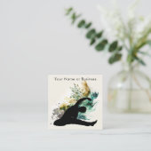 Boho Artful Yoga Tree of Life Saital Geometry スクエア名刺 (スタンド正面)