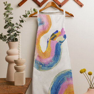 Boho Artistic Abstract Paint Strokes エプロン