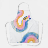 Boho Artistic Abstract Paint Strokes エプロン (正面)
