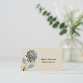 Boho Artistic Rose Meditative Business Card 名刺 (スタンド正面)