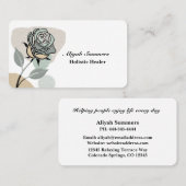 Boho Artistic Rose Meditative Business Card 名刺 (正面/裏面)
