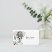 Boho Artistic Rose Meditative Business Card 名刺 (スタンド正面)