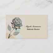 Boho Artistic Rose Meditative Business Card 名刺 (正面)