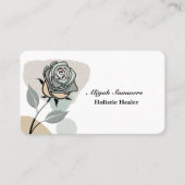 Boho Artistic Rose Meditative Business Card 名刺 (正面)