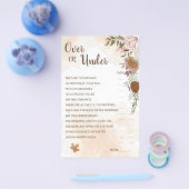 Boho Autumnゲームカードの上または下ブライダルシャワー チラシ (シングル)