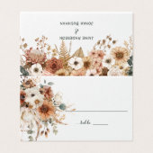 Boho Autumn Dried Flowers | Place Card (外部フラット)