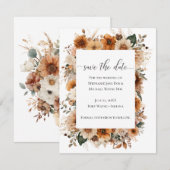 Boho Autumn Dried Flowers | Save the Date (正面/裏面)